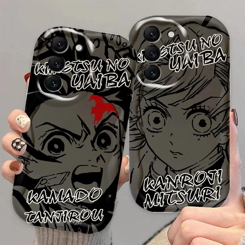 

Demon Slayer Kimetsu No Yaiba For Samsung S24 S23 S21 S20 Ultra Plus FE A73 A72 A71 A51 A31 A05S A05 A04 5G Wave Oil Cover