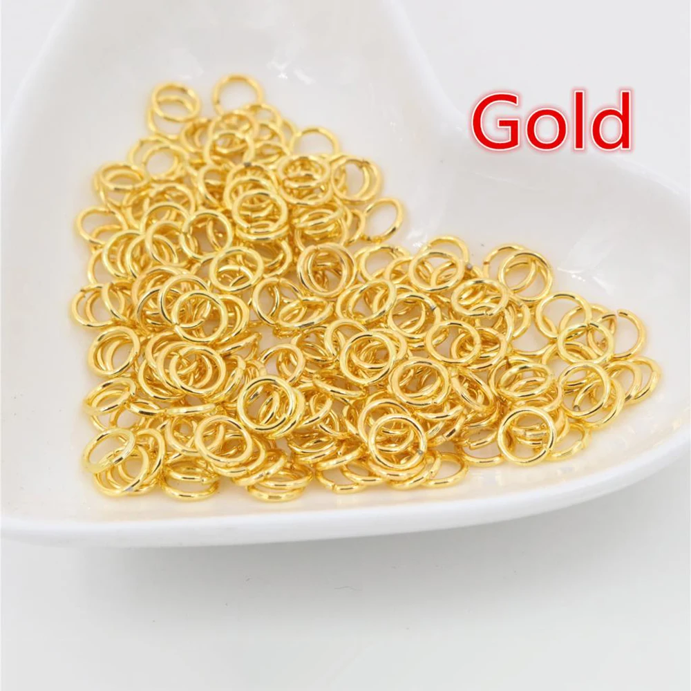 200pcs/Lot 3/4/5/6/7/8/10/12mm Metal DIY Jewelry Findings Open Single Loops Jump Rings & Split Ring for jewelry making