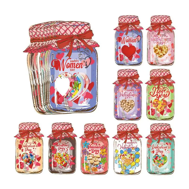 Valentines Day Cards Exchange Cards Happy Valentines Cards Bulk Exquisite Candy Jar Couples Greeting Cards For School Rewards