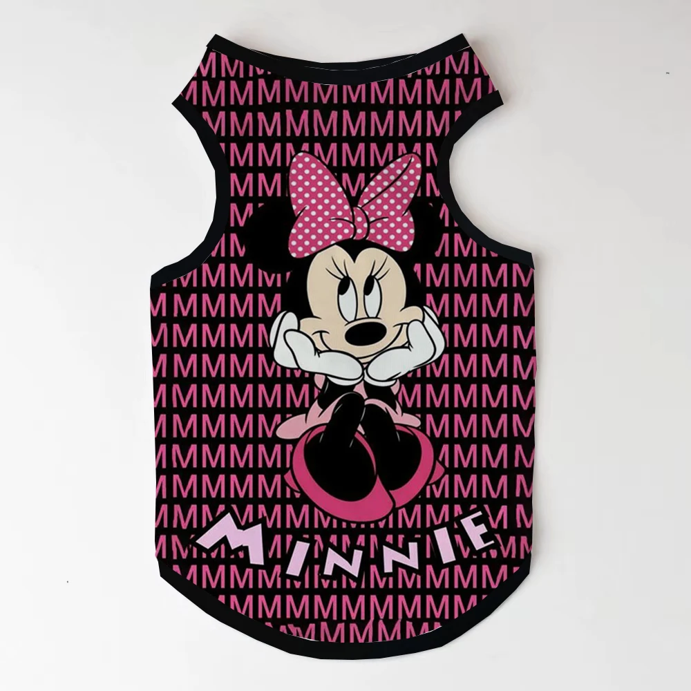 Disney Mickey Princess Cartoon Print Puppy Vest Pet Clothes Cartoon Clothes Summer Shirt Casual T-shirt Small Pet Dog Supplies