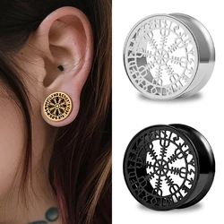 Doearko 2PCS Fashion 316 Stainless Steel Ear Gauges Stretcher Rune Ear Plugs Tunnels Earrings Piercing Expanders Body Jewelry