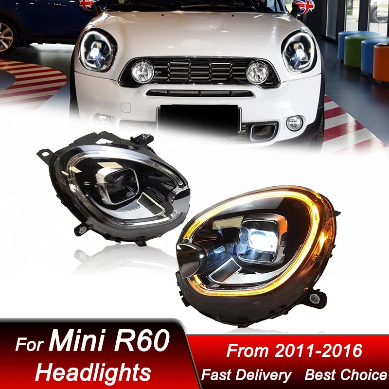 

Car Led Headlights For BMW Mini R60 2011-2016 high style full Led Headlamp Assembly Upgrade Projector Lens Accessories Kit