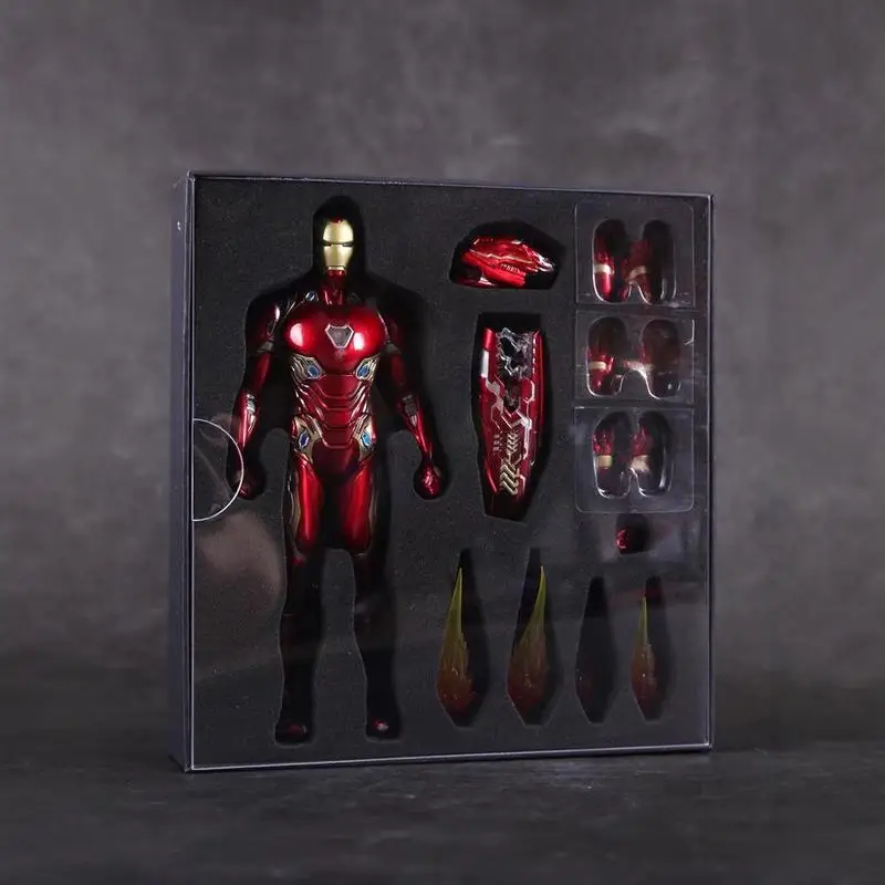 

In Stock 16cm Marvel Iron Man Mk50 Glowing Joint Movable Metal Action Figure Model Collectible Toys Surprise Gifts For Fans