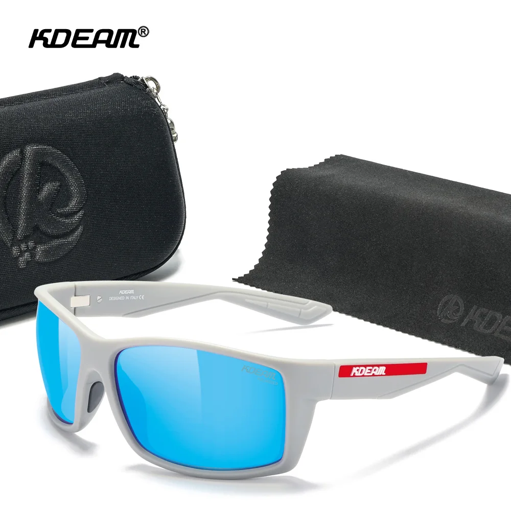 KDEAM Exclusive Fishing Sunglasses For Men Durable And Robust TR90 Material Frame With Polarized Glasses Carrying Zipper Case