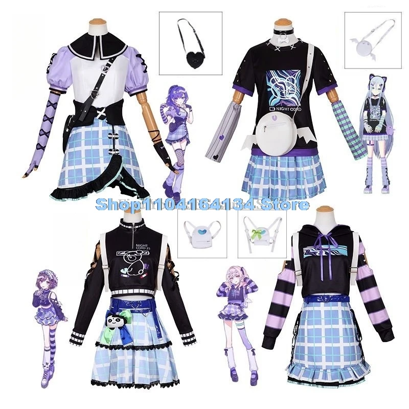 

Project Sekai Colorful 25-ji Cosplay Costumes Wig Asahina Mafuyu Mizuki Yoisaki Kanade Shinonome Ena Anime Cos Women Suit Bag