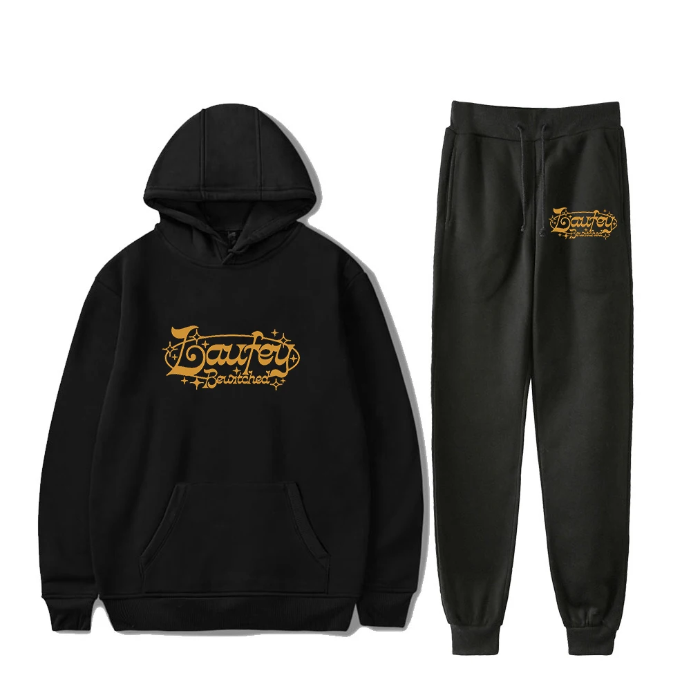 

Laufey Cosmic Baby Bewitched Hoodie Jogger Pants Two Piece Set Sweatshirt+Sweatpants 2023 World Tour Merch Men Women's Set