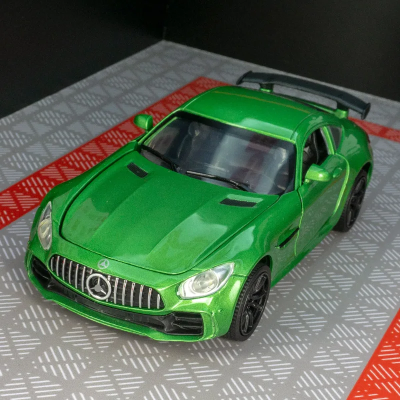 1:32 simulation Mercedes Benz GT alloy car model doors and engine hood, trunk can be opened has sound and lighting  good quality view 5