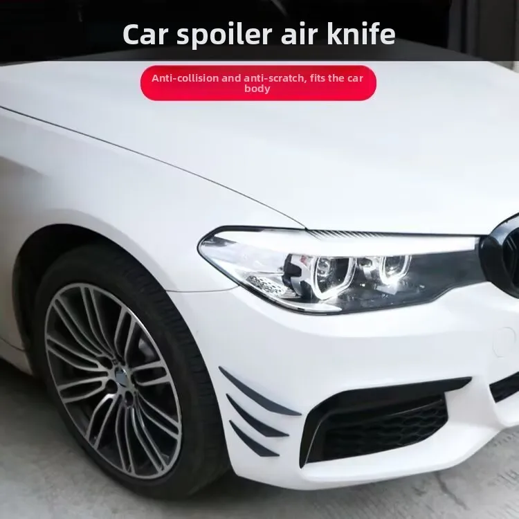 Car universal modification fender crash bar carbon fiber anti-bumper crash bar with moon crescent wind blade and bend blade