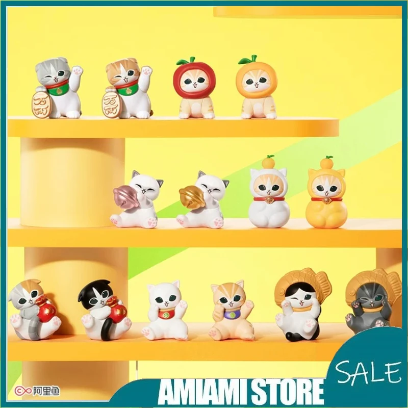 4cm Funism Mofusand Kitten Q Version PVC Model Paste Figure Toy Doll Peripheral Cute Desktop Car Ornaments Toy Collections Gift
