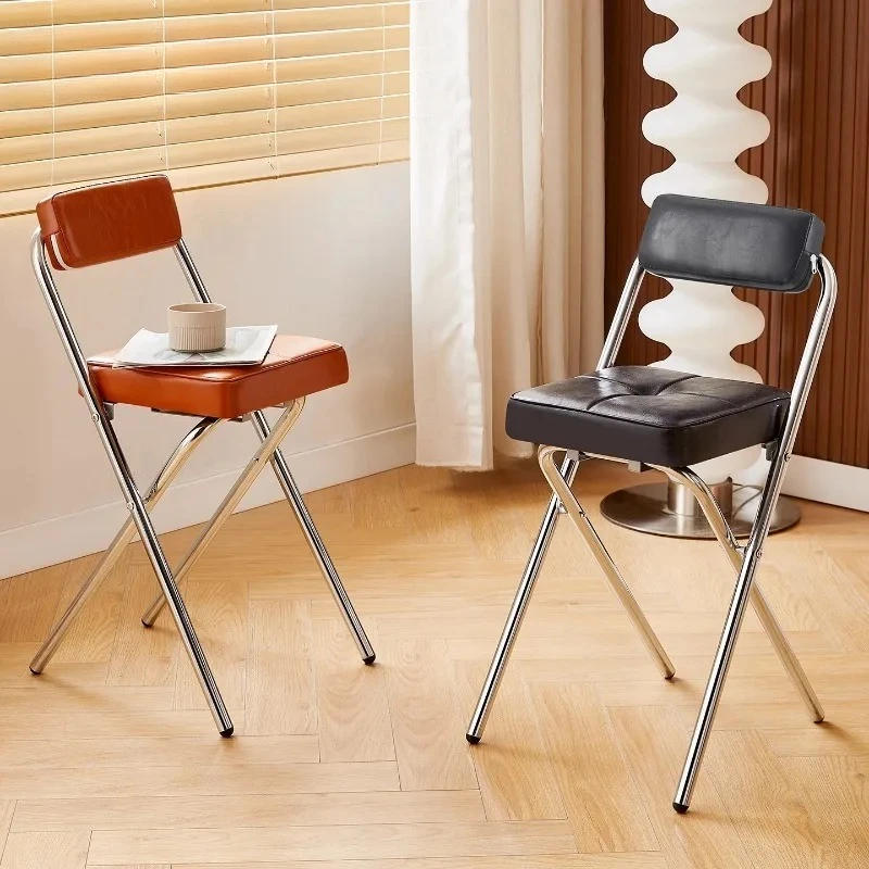 Foldable Modern Counter Height Bar Stool Retro Style Space Saving Kitchen Island Furniture Chair