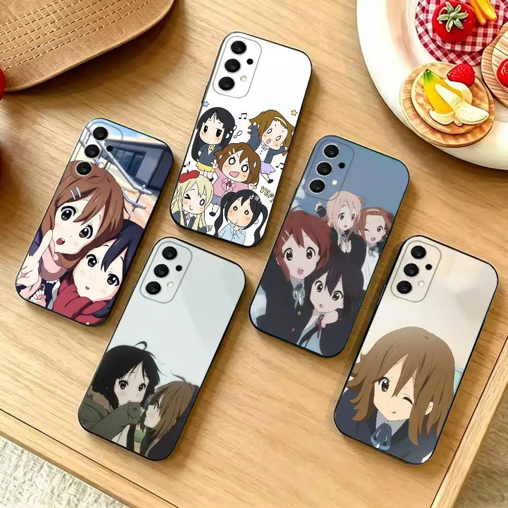 Anime K-ON cute Slim Shockproof Black Phone Case, Compatible with Samsung S20-S26,Note20,Ultra,Plus,FE,Lite