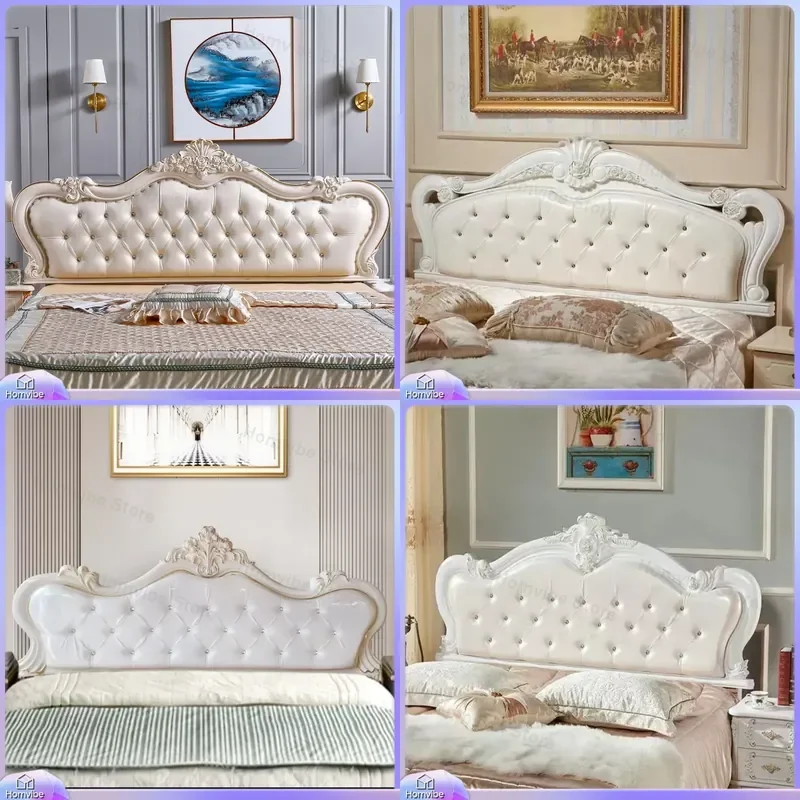 European Soft Upholstered Headboard Princess Style Luxury Double Bed Head Board E1 Eco Friendly Bedroom Furniture Home Decor