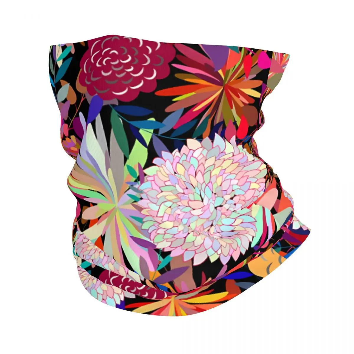 

Красочный шарф с цветочным узором, шейный платок, маска для лица, полиэстер