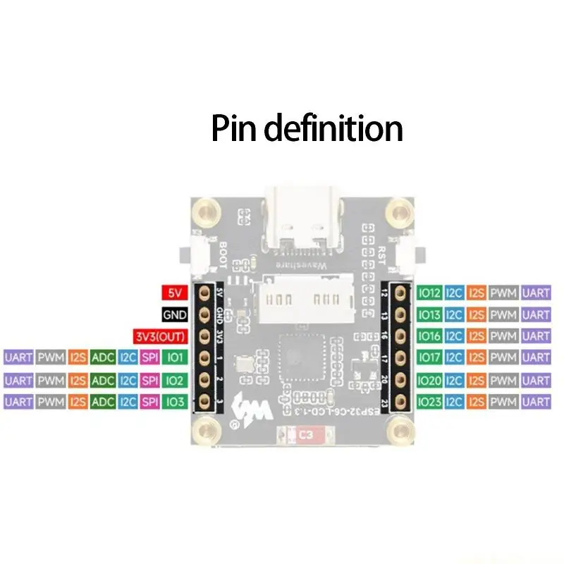 WiFi 6 Development Board 240x240 Dot Pattern 1.3 Screen And USB Type link