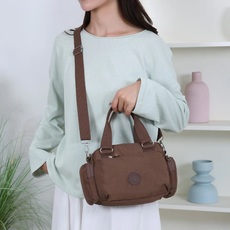Oxford Crossbody Shoulder Bag Women Casual Lightweight Tote Fits iPad Mini Travel Handbag