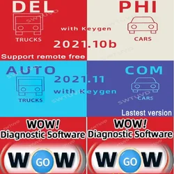 Del phi 2021.10b with keygen + Auto 2021.11 COM+W0W 5.0012 Software DS 150 OBD2 Diagnostic tool Compatible with Bluetooth