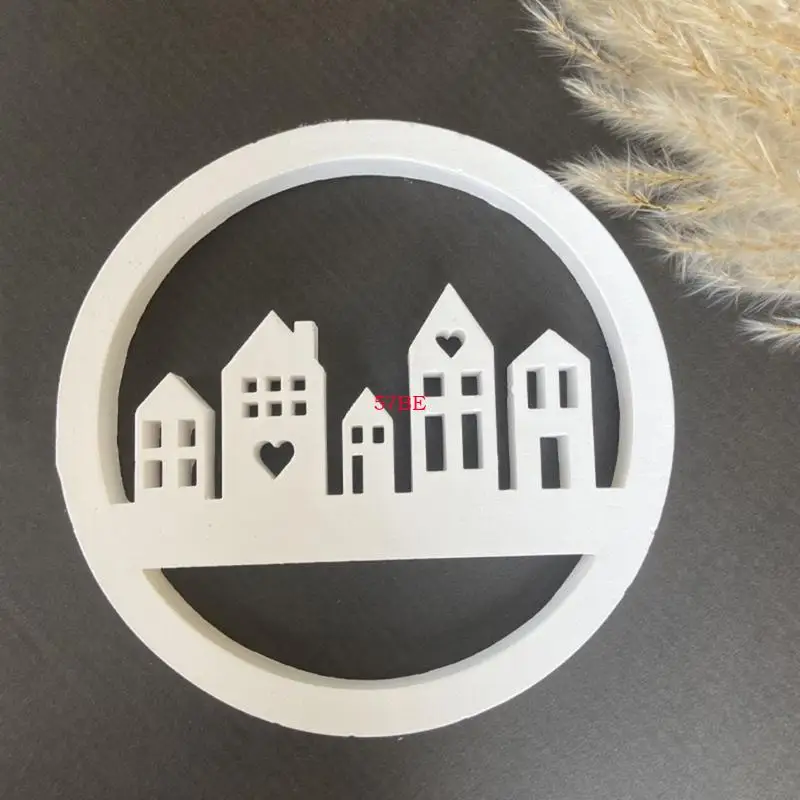 57Be Hollow House Ghilices Siliconi stampi per realizzazione decorazioni per supporto candele