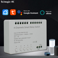 New AC 220V Tuya Wifi Smart Switch 10A Relay Intelligent Automation Module AC100~240V DC5~24V Controller Work With Alexa