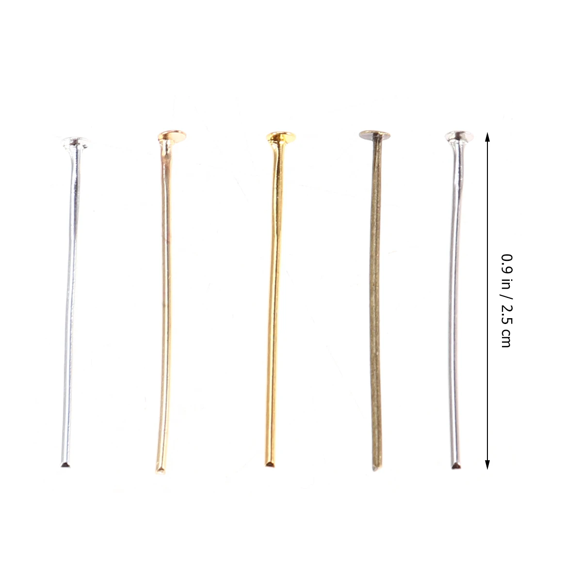 

5pcs Alloy T Shape Pin Flat Head Jewelry Making Diy Craft Accessory For Necklace Bracelet Keychain Shaped Needle