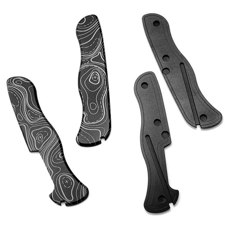 Contour Plane Pattern CNC Titanium Material Knife Grip Handle Scales For 111MM Victorinox Swiss Army MW4DE Soldier's Knives