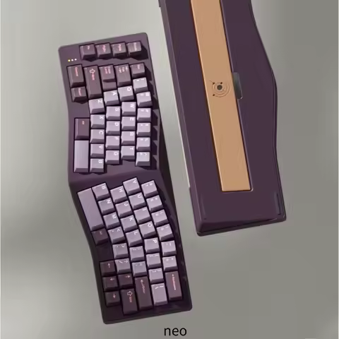 NEO Ergo Alice Mechanical Keyboard Aluminum Wireless Tri-mode Gasket Hot-Swap Custom 60% Allocation Ergonomic Office Keyboard