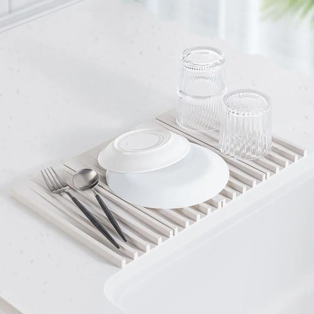 

Складной силиконовый коврик для сушки посуды, многофункциональный коврик для сушки посуды, кухонный коврик для сушки посуды, противоожоговая подставка для сушки посуды