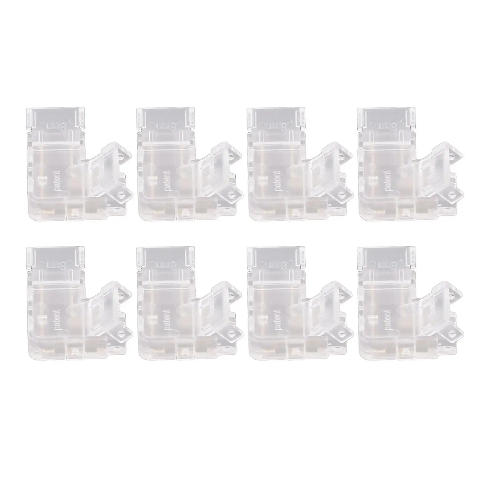 L Shaped Connector for cob Strip Light 2Pin 8mm Easy Installation LED Connector for home and for school Lighting