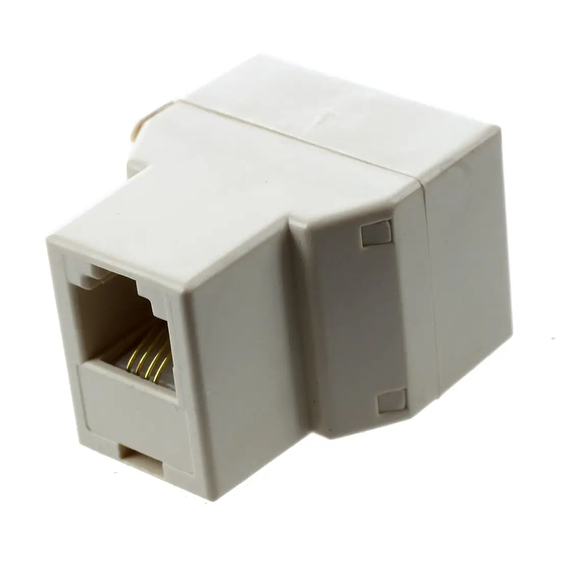 RJ11 4 Pins Female 1 to 2 Telephone Splitter Connector Adapter