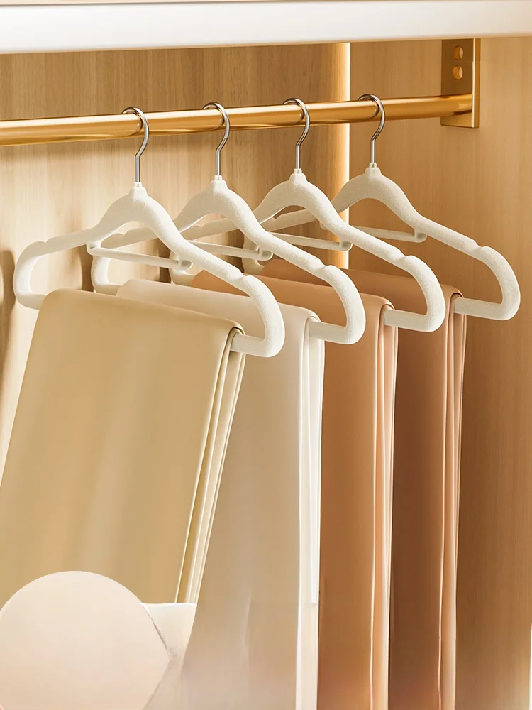 2025년 신제품 가정용 미끄럼 방지 벨벳 옷걸이 옷장 정리용 어깨 패드 특수 디자인