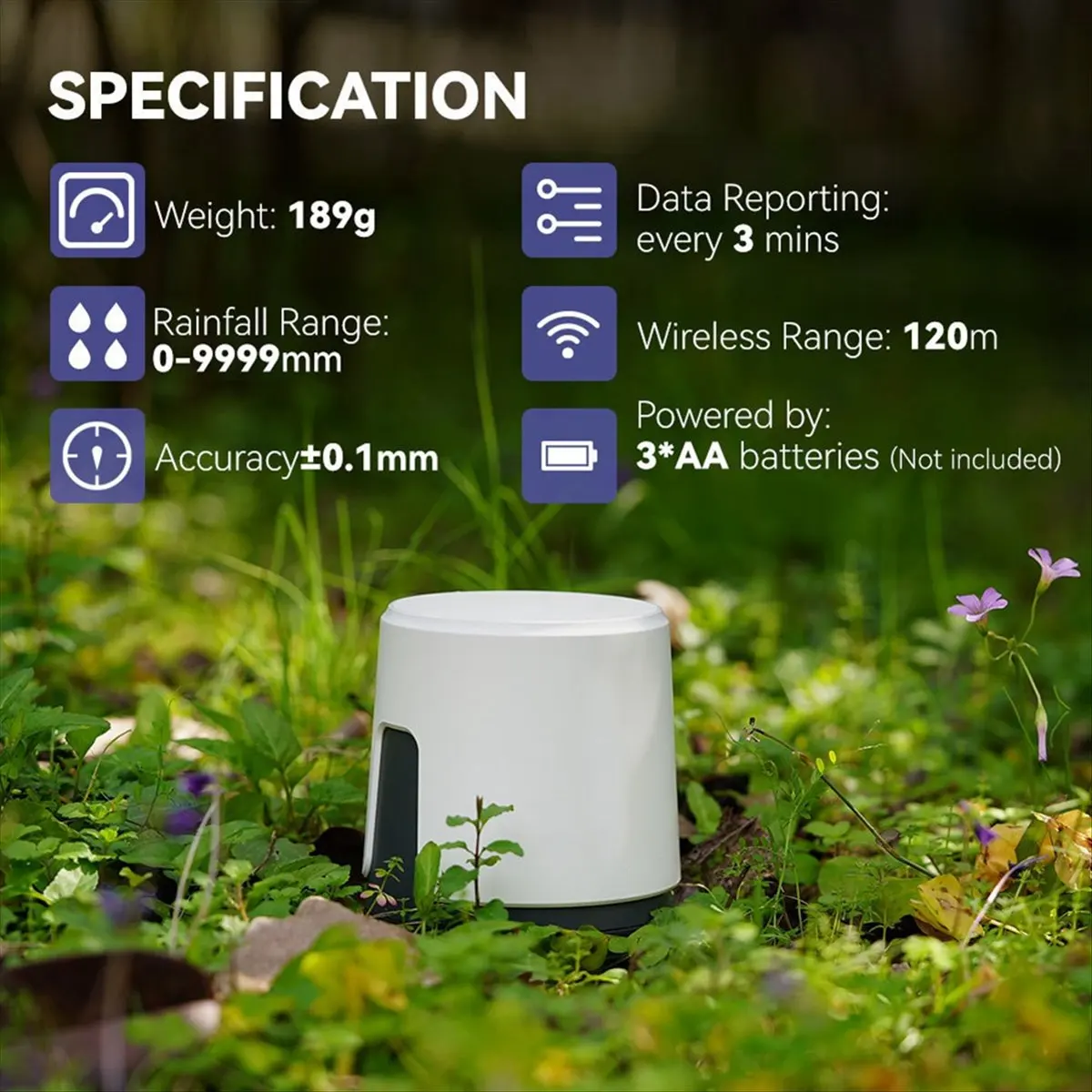 

AB09 New Wireless Digital Rain Gauge Outdoor with App - Smart Rain Sensor with Accurate Rain Gauge Monitoring