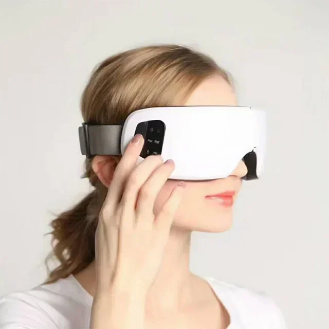 

EL69 Electric Massage Relieve Eyestrain Beauty Care Usb Rechargeable Thermal Eye Massager With Pu Patch