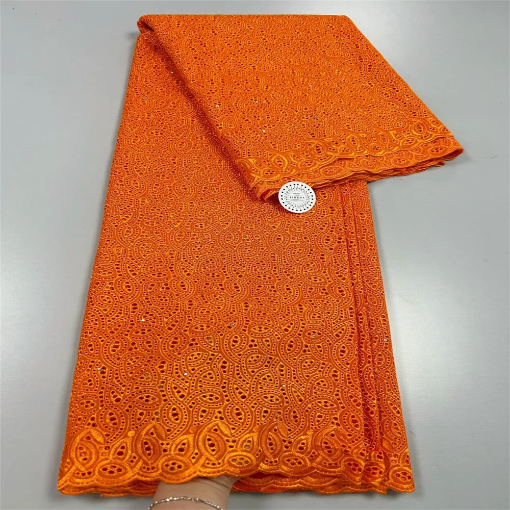 2024 New Dubai Dry Cotton Lace Cloths African Lace Fabric Nigerian Swiss Voile Lace Fabric For Men or Women Party Dress Sewing