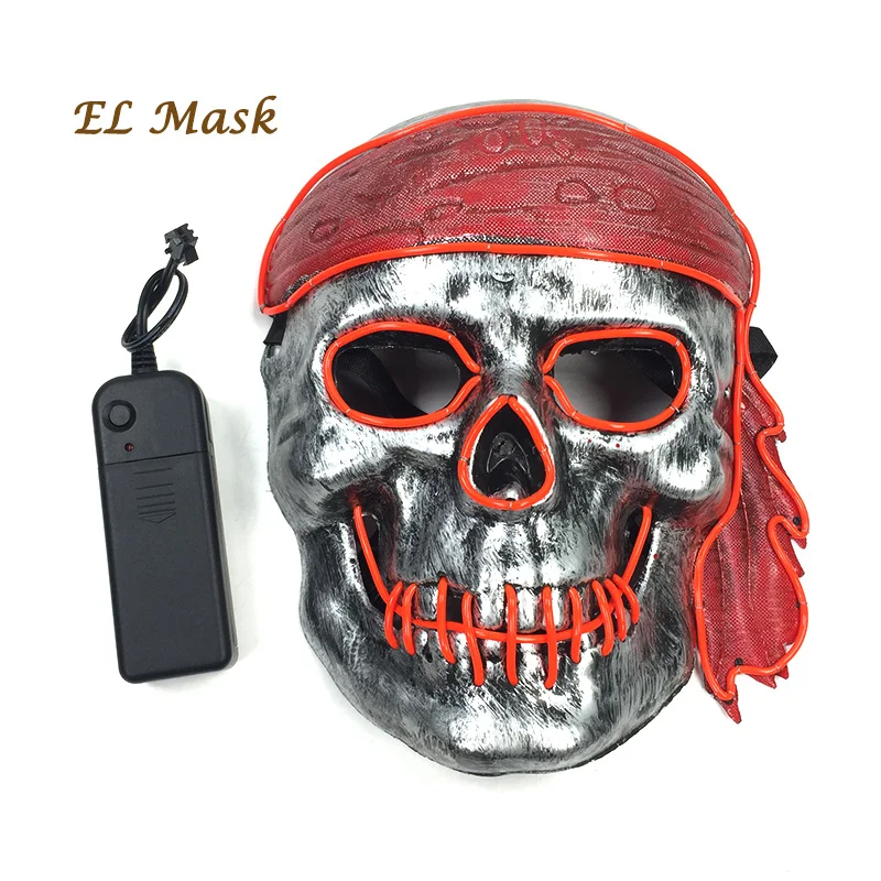 Masque de Priate des caraïbes scintillant pour Halloween, masque facial effrayant pour adultes et enfants, Mascara Cosplay, fournitures de costumes d'halloween