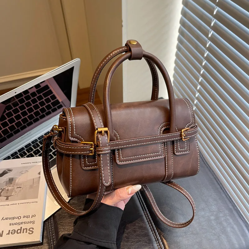 

2025 Textured Square Bag, Vintage Shoulder Purse for Women, Chic Underarm Crossbody, Versatile Day-to-Night Tote, Minimalist