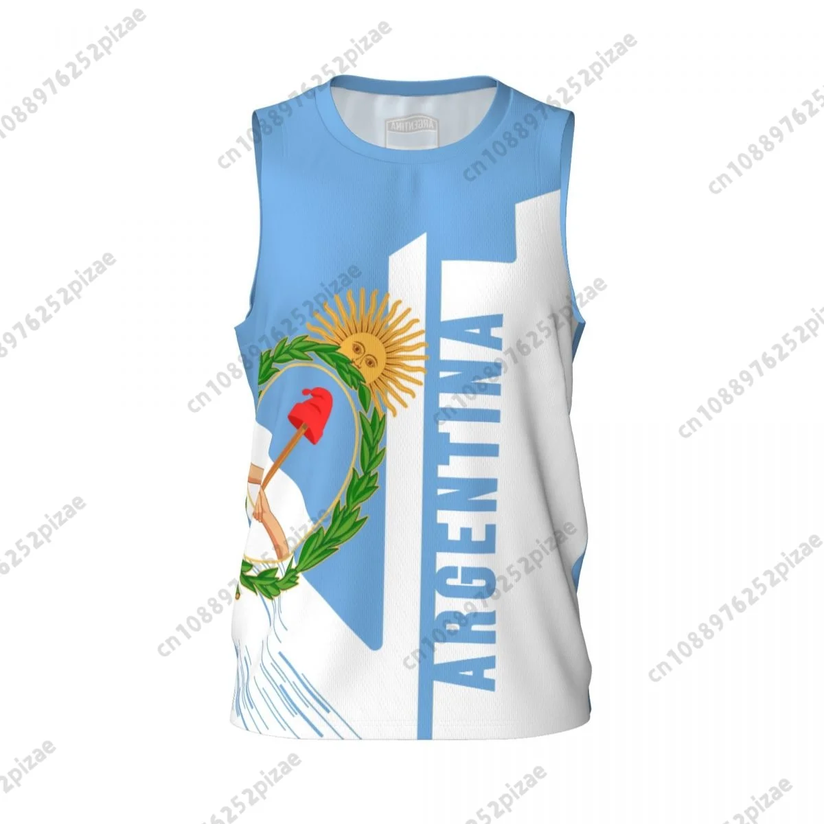 Camisetas deportivas con nombre y número personalizados, bandera 3D de Argentina, ropa transpirable para hombre, para baloncesto, correr, fitness