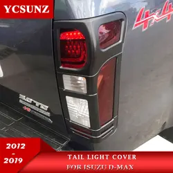 Matte Black Rear Lamp Cover Trim For Isuzu Dmax 2012 2013 2014 2015 2016 2017 2018 2019 Car Tail light Parts Ycsunz