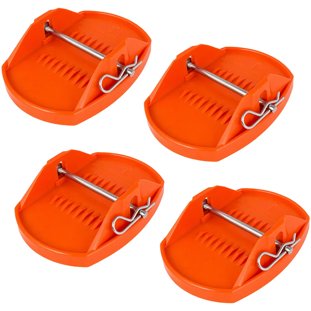 RV Trailer For stabilizer Pads Set of 4 with Secure Locking System PP Material Anti-Slip Texture 18x13.8x4.9cm