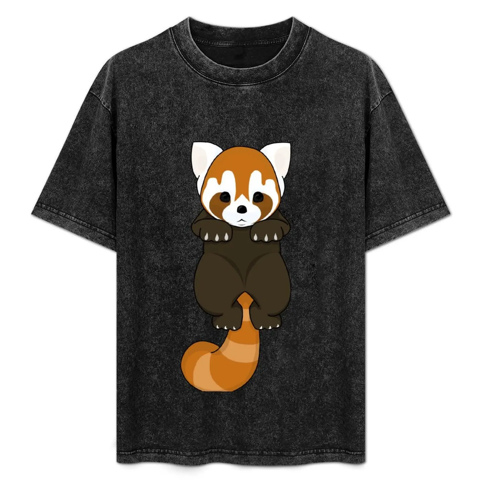 

Lesser Panda / Red Panda Hanging Body T-Shirt Casual Trendy Short Sleeve T-Shirt