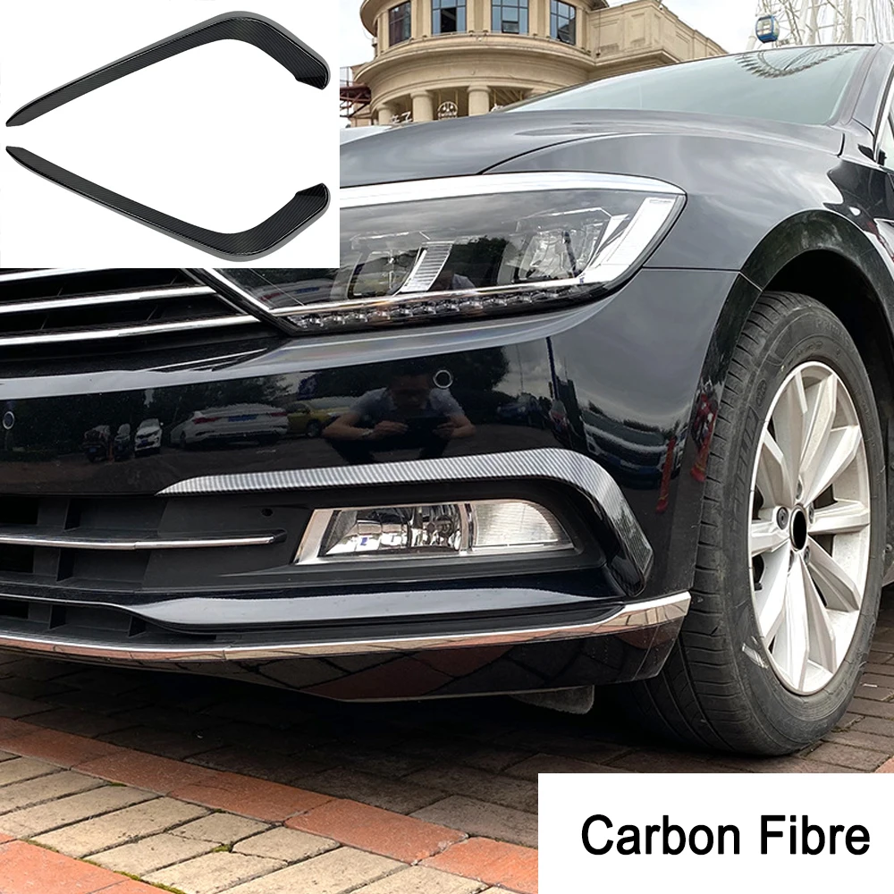 

For Volkswagen VW Passat B8 2016 2017 2018 2019 Car Fog Light Canard Front Bumper Splitter Spoiler Trim Racing Car Accessories