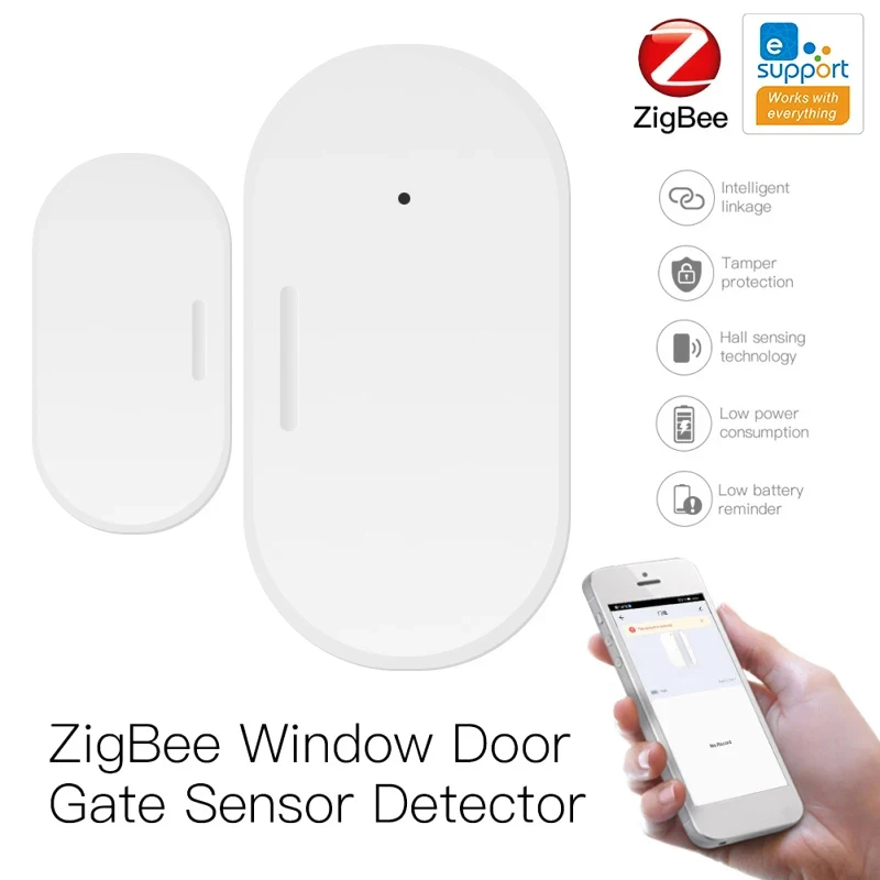 Tuya Zigbee 3.0 Door Sensor Door Open/Closed Detector Home Alarm Security Protection Smart Life Control Via Alexa Google Home