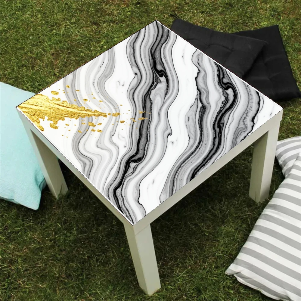 Marble Geometry PVC Table Sticker Cafe Bar Self-adhesive DIY Desk Renovation Decal Waterproof Tablecloth Tile Cover Poster Decor