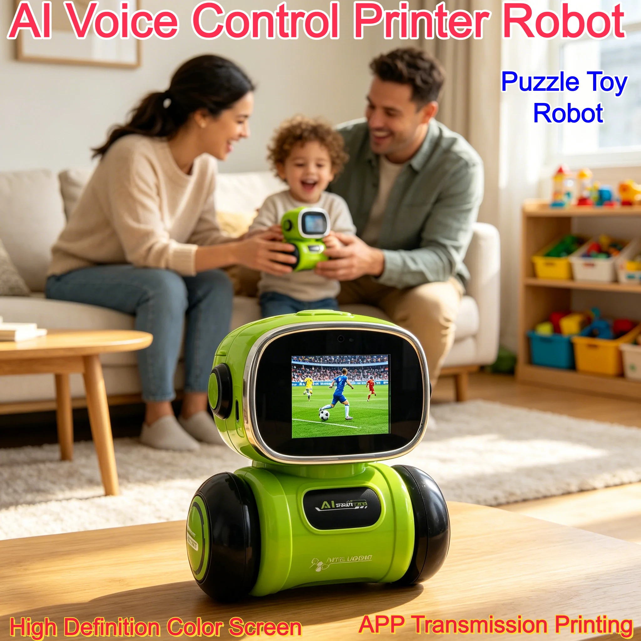 Multi Functional AI intelligent Voice Printer Robot APP Controls Multiple image Modes Switchable Photo Printing Robot Smart Toys