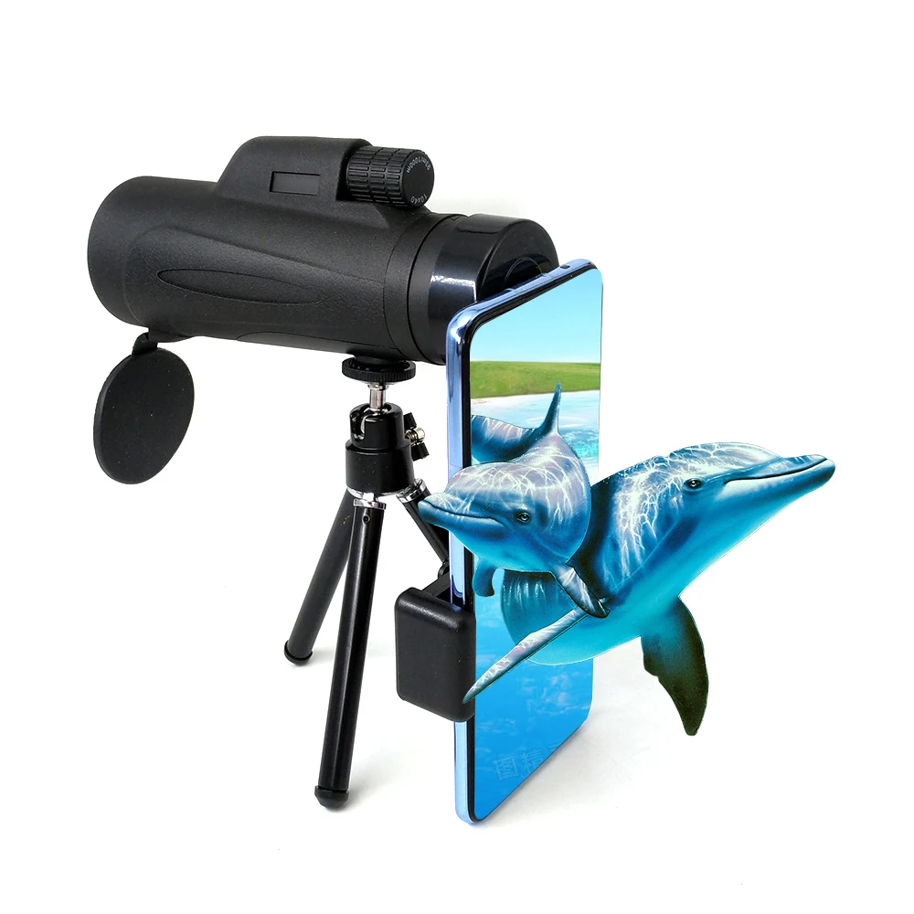 Professional 10x40 monocular new model manufacturer Wholesale with phone holder