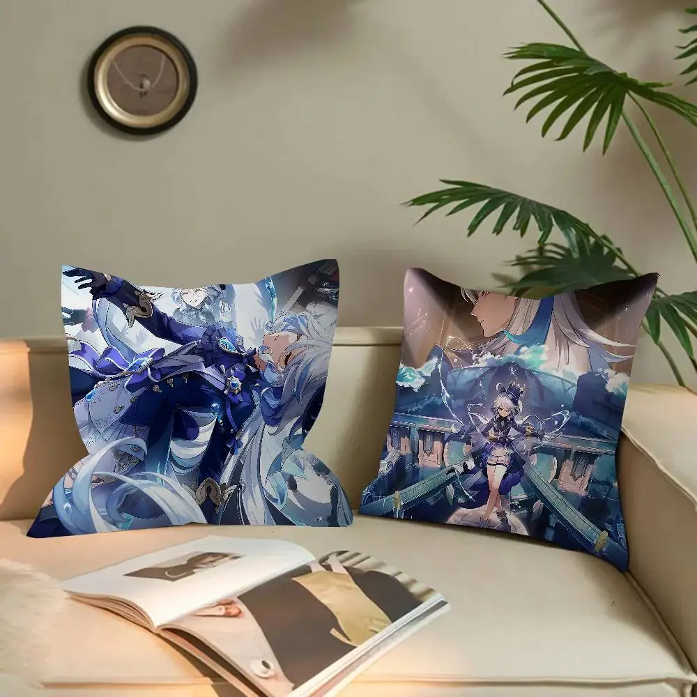 

Декоративная наволочка Genshin Impact Furina Focalors для подушки, чехол для диванной подушки, декор для дома