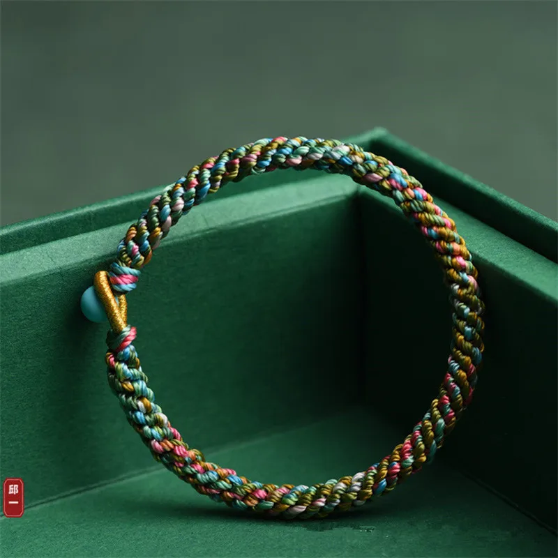 New Handmade Colorful Lucky Knot Bracelet Rope Lucky Bangle Child Adult Lovers\' DIY Best Friends Lucky Bracelet Drop Shipping