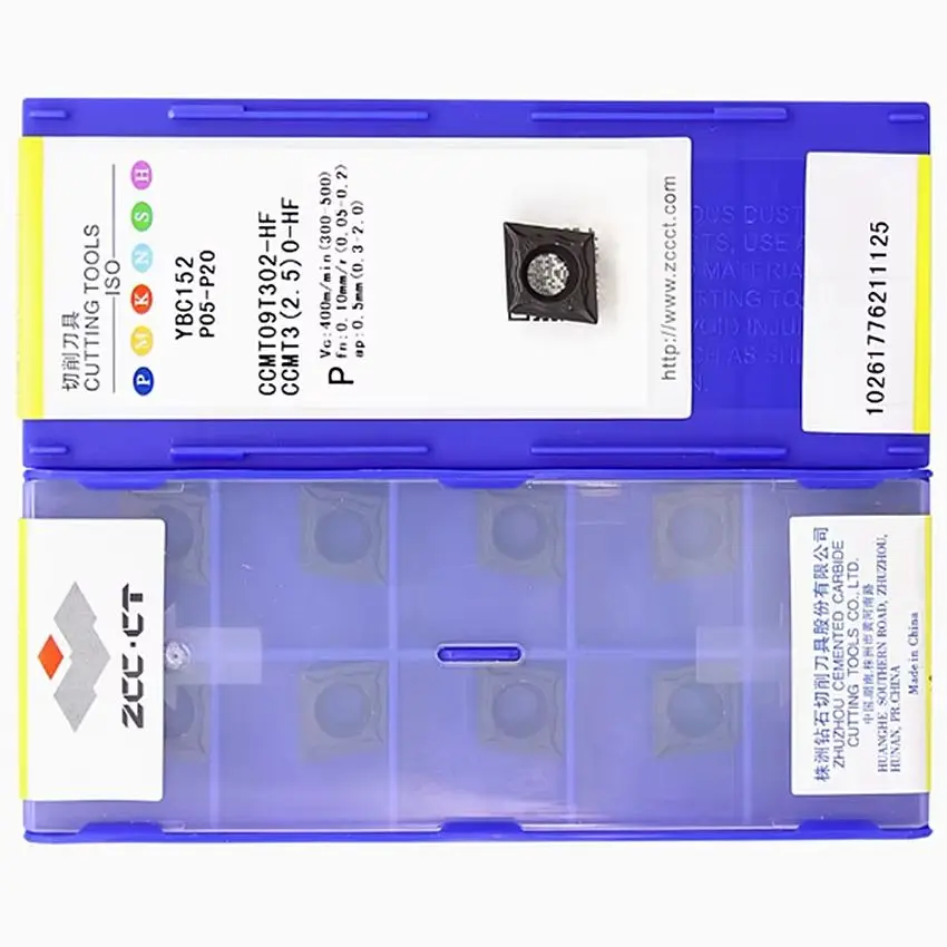 

CCMT09T302-HF YBC152/CCMT09T302-HF YBC252/CCMT09T302-HF YBC251 ZCC.CT Твердосплавные пластины для лезвий с ЧПУ Вставки для токарных инструментов