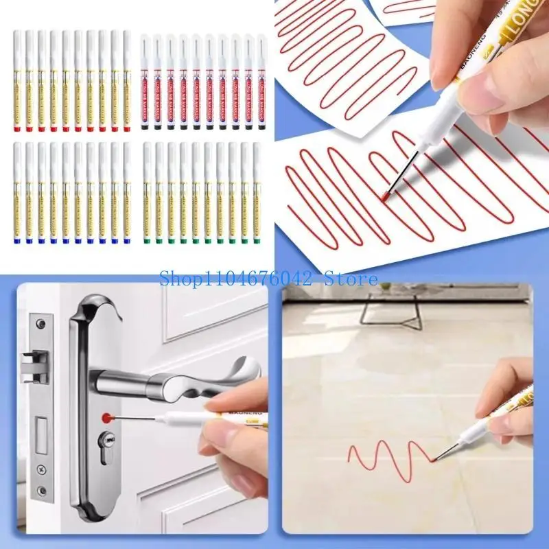 

5asd Multi-Purpose Deep Drill Hole Long Nib Pens for Carpentry and Tile Marking