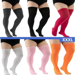 DONNA Calze taglie forti Calzini alti alla coscia oversize Calzini lunghi XXXL Calza sexy Scaldamuscoli Calzino al ginocchio