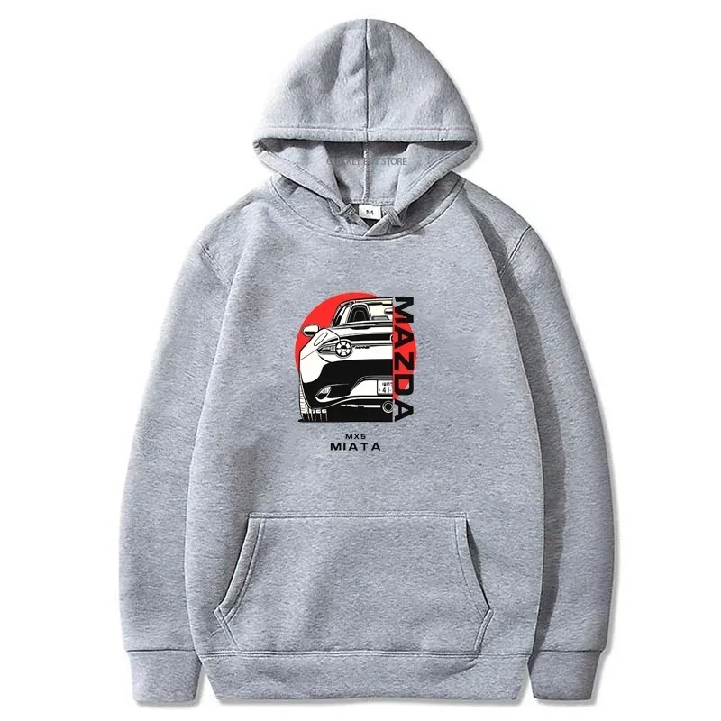 Initial D JDM MIATA MX5 Theme Hooded Shirt Sweatshirts Men Hoodies Essentials Hoodie Y2k Men's Clothing New & Sweatshirt