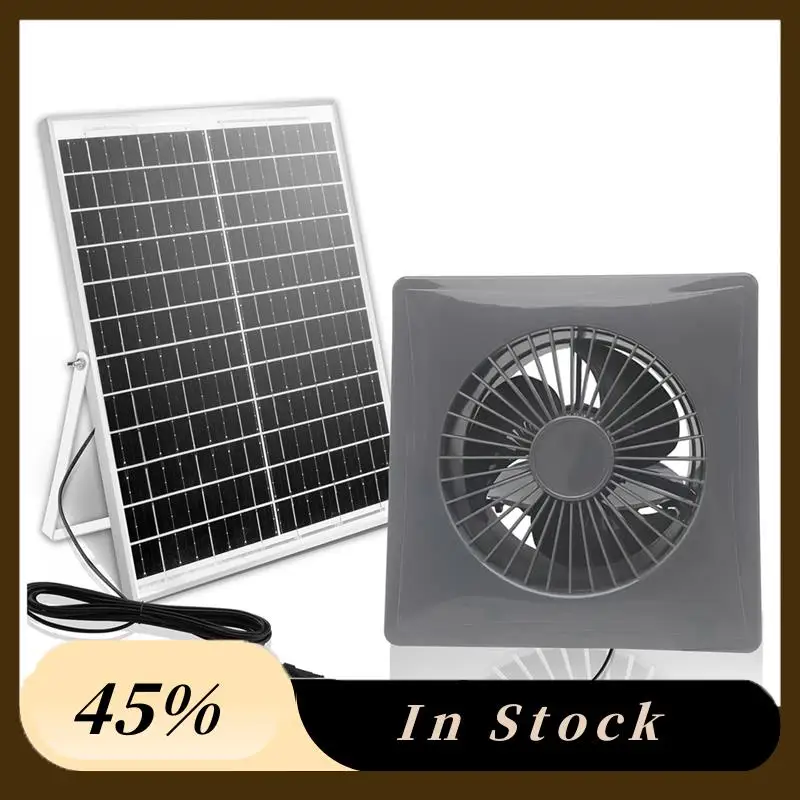 New Energy 4-Inch High-Speed Solar Silent Fan With 8W Panel Shed Solar Exhaust Fan For Chicken Coops,Greenhouses,Sheds A